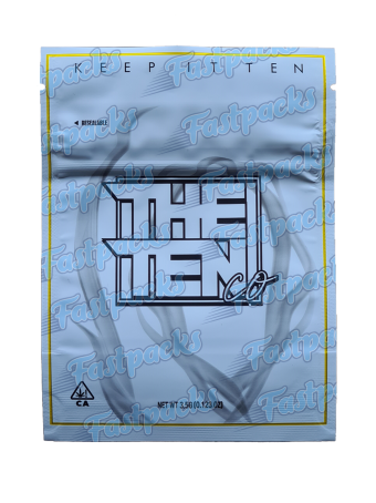 The Ten Co ~ White ~ 3.5G Mylar Bag