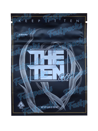 The Ten Co ~ Black ~ 3.5G Mylar Bag