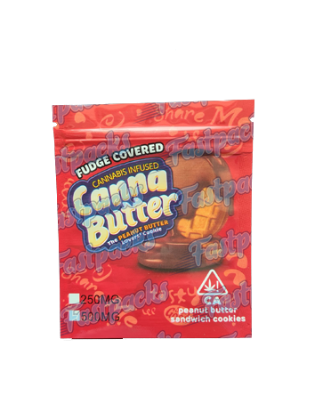 Canna Butter ~ Fudge Covered Cookies ~ 250/500MG Mylar Bag