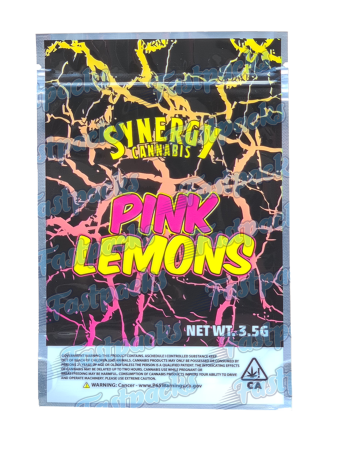 Synergy Cannabis ~ Pink Lemons ~ 3.5G Mylar Bag