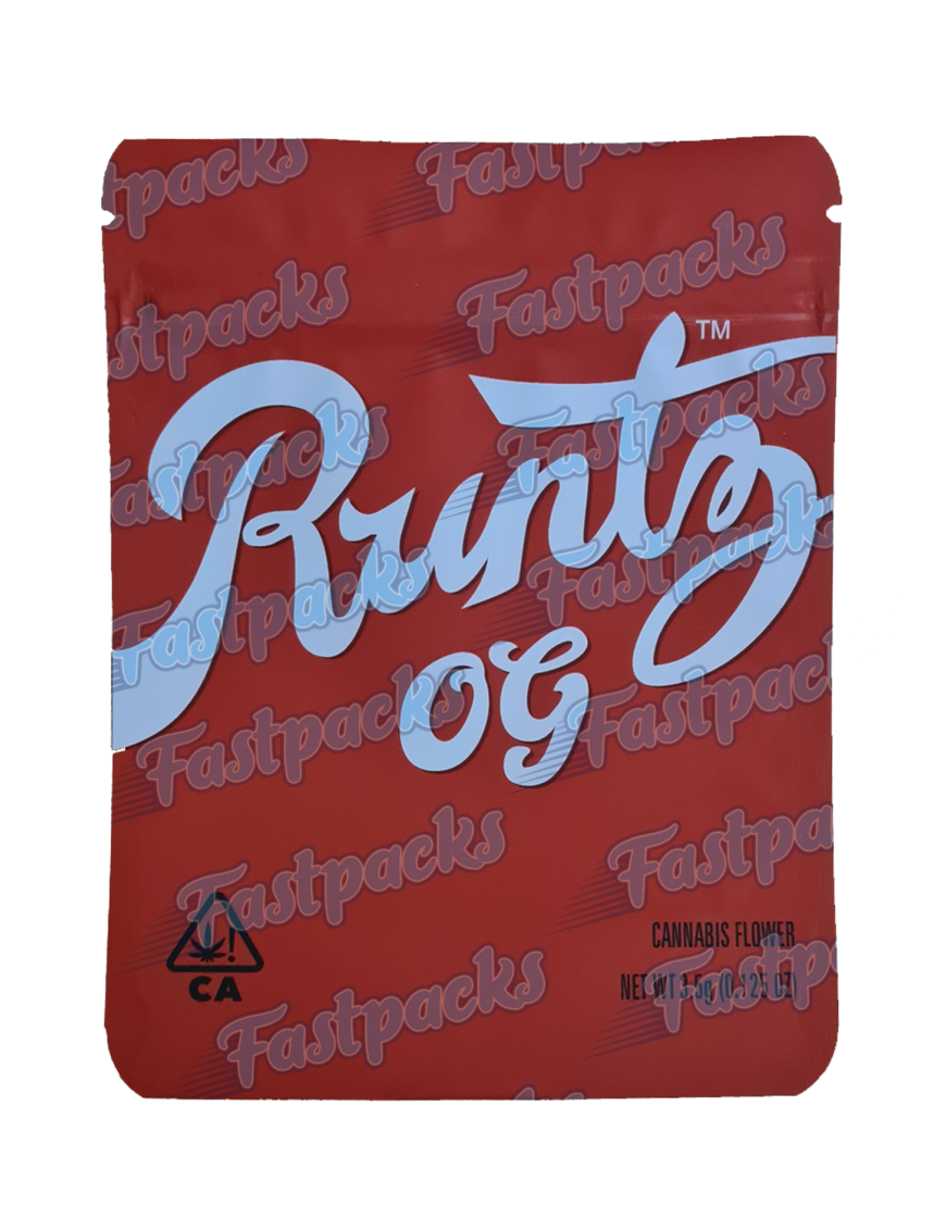 Cookies ~ Runtz OG ~ 3.5G Mylar Bag Inc. Strain Label & Holographic