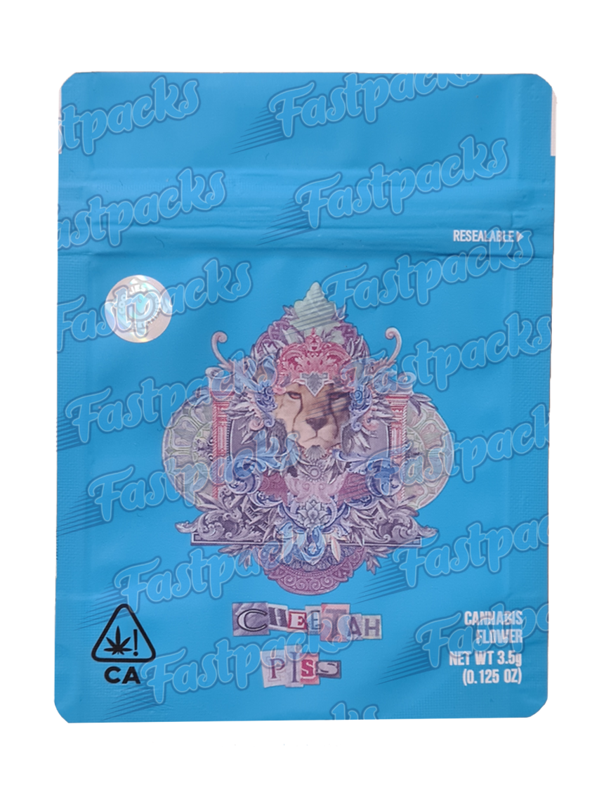 Cookies ~ Cheetah Piss ~ 3.5G Mylar Bag Inc. Strain Label & Holographic