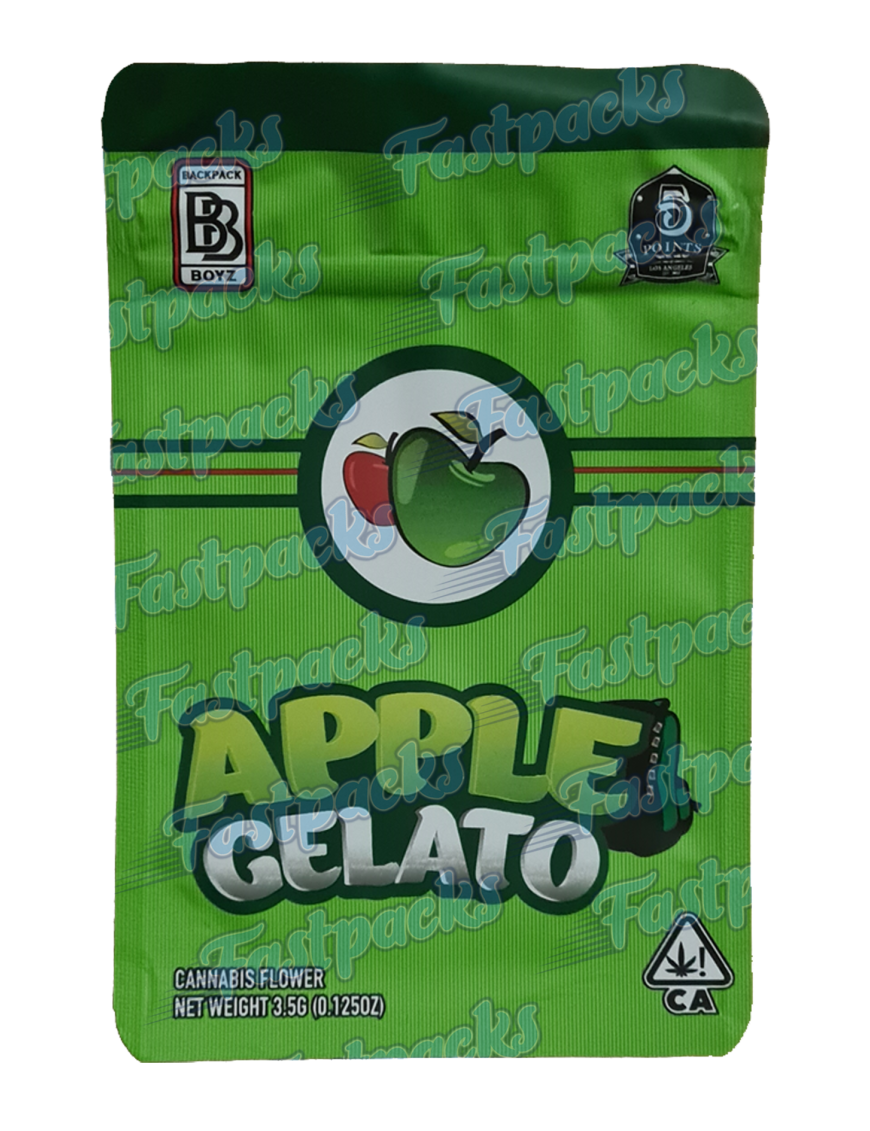 Backpack Boyz ~ Apple Gelato ~ 3.5G Mylar Bag Inc. Tamper Evident Holographic