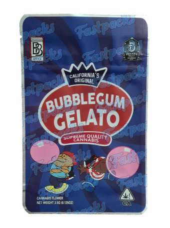 Backpack Boyz ~ Bubblegum Gelato ~ 3.5G Mylar Bag Inc Tamper Evident Holographic