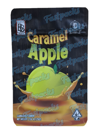 Backpack Boyz ~ Caramel Apple ~ 3.5G Mylar Bag Inc. Tamper Evident Holographic