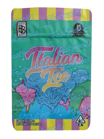 Backpack Boyz ~ Italian Ice ~ 3.5G Mylar Bag Inc Tamper Evident Holographic