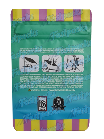 Backpack Boyz ~ Italian Ice ~ 3.5G Mylar Bag Inc Tamper Evident Holographic