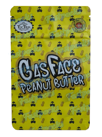 Backpack Boyz ~ Gas Face Peanut Butter ~ 3.5G Mylar Bag Inc Tamper Evident Holographic