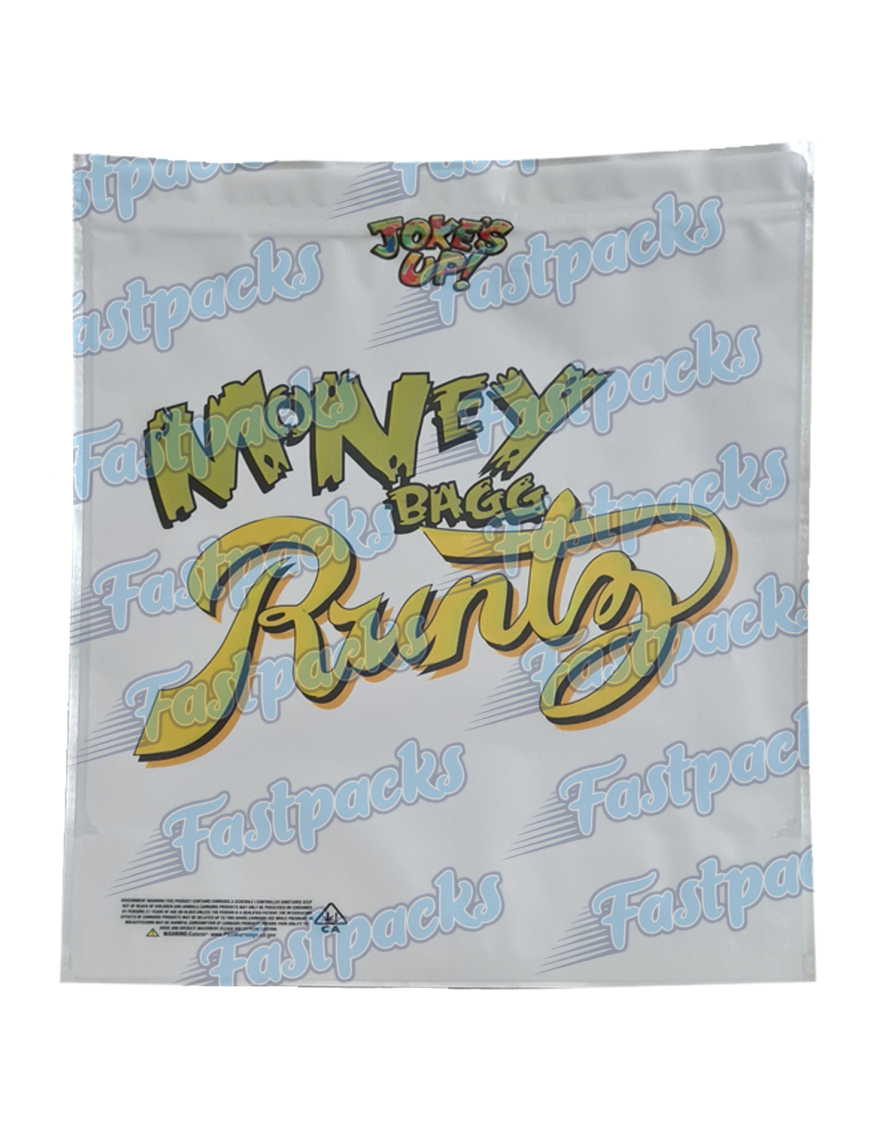 Jokes Up ~ Money Bagg ~ Runtz ~ 1LB (16 Ounce) Super Large Mylar Bag