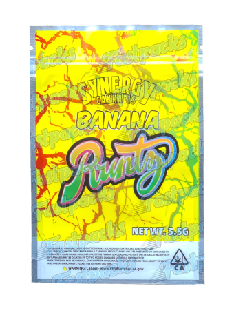 Synergy Cannabis ~ Banana Runtz ~ 3.5G Mylar Bag