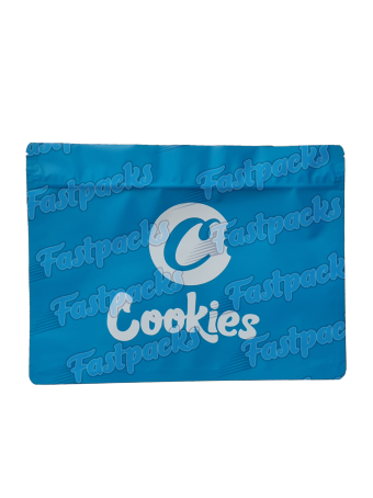 Cookies ~ Blue ~ 4 Ounce Large Extra Wide Mylar Bag