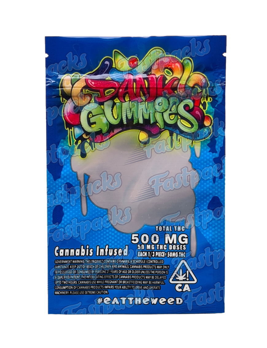 Dank Gummies ~ Blue ~ 500MG Mylar Bag