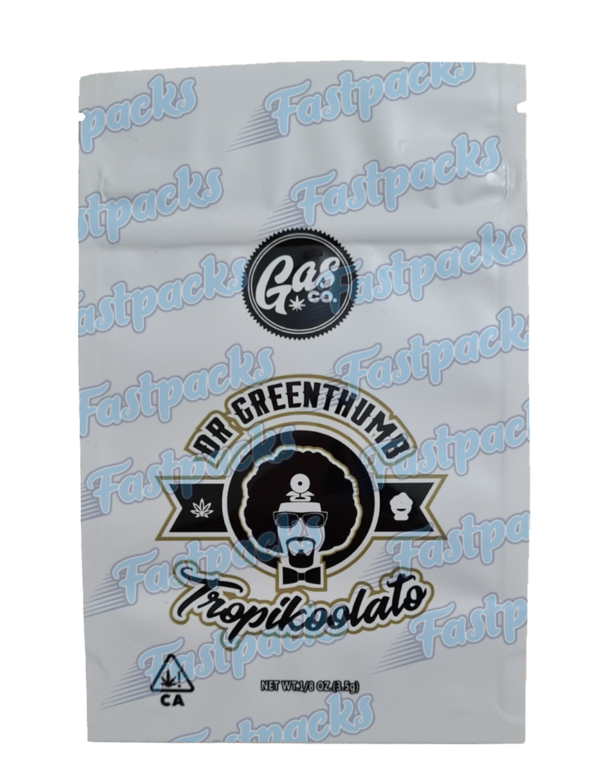 Gas Co x Dr Greenthumb ~ White Tropikoolato ~ 3.5G Mylar Bag