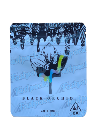 Wonderbrett ~ Black Orchid ~ 3.5G Mylar Bag Inc Strain Label