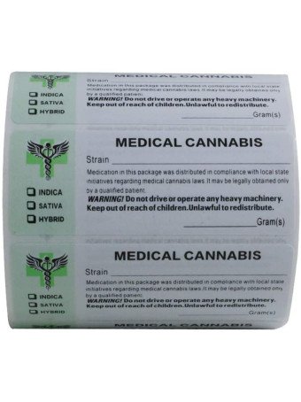 Generic Medical Cannabis Strain Labels Stickers