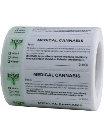 Generic Medical Cannabis Strain Labels Stickers