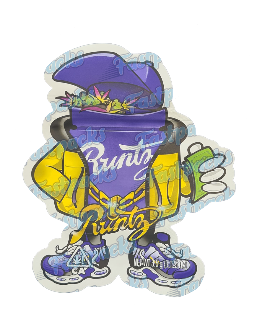 Runtz ~ Gold Chain ~ 3.5G Large Die-Cut Mylar Bag (2022)