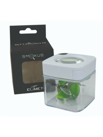 Smokus Focus Comet 3.5G ~ Stash LED 5x Magnifying Pocket Display Container Jar