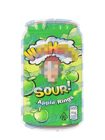 W Heads ~ Apple Rings ~ 600MG Die-Cut Empty Mylar Bag (2023)