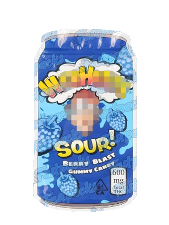 W Heads ~ Berry Blast ~ 600MG Die-Cut Empty Mylar Bag (2023)