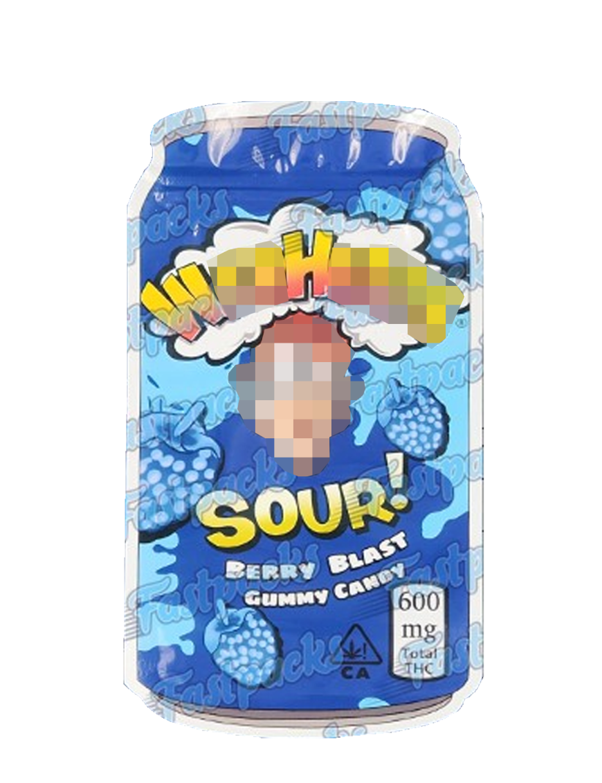 W Heads ~ Berry Blast ~ 600MG Die-Cut Empty Mylar Bag (2023)