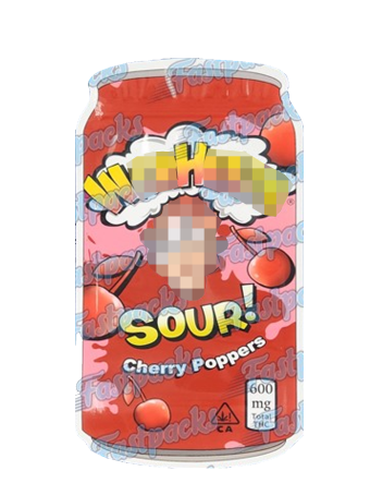 W Heads ~ Cherry Poppers ~ 600MG Die-Cut Empty Mylar Bag (2023)