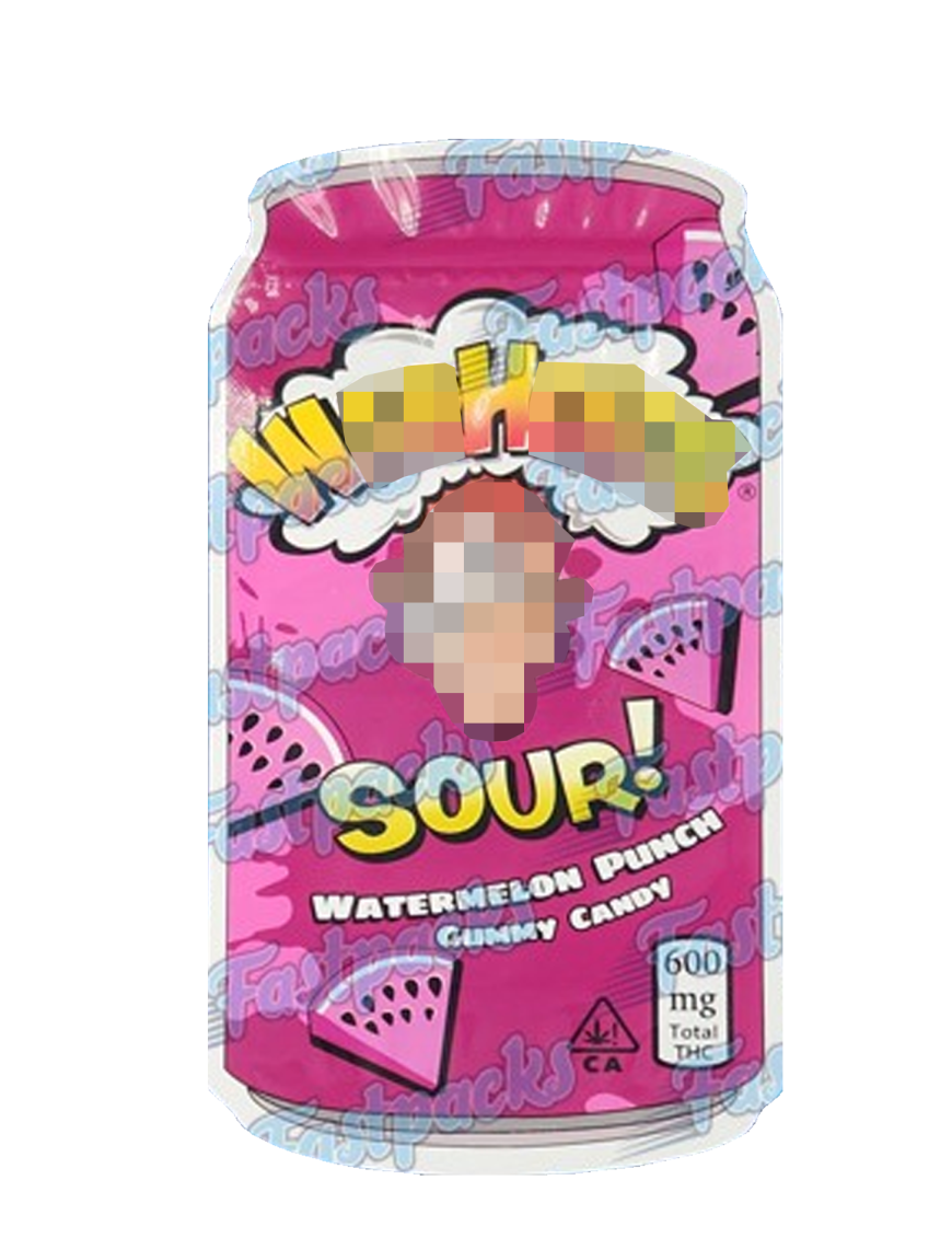 W Heads ~ Watermelon Punch ~ 600MG Die-Cut Empty Mylar Bag (2023)