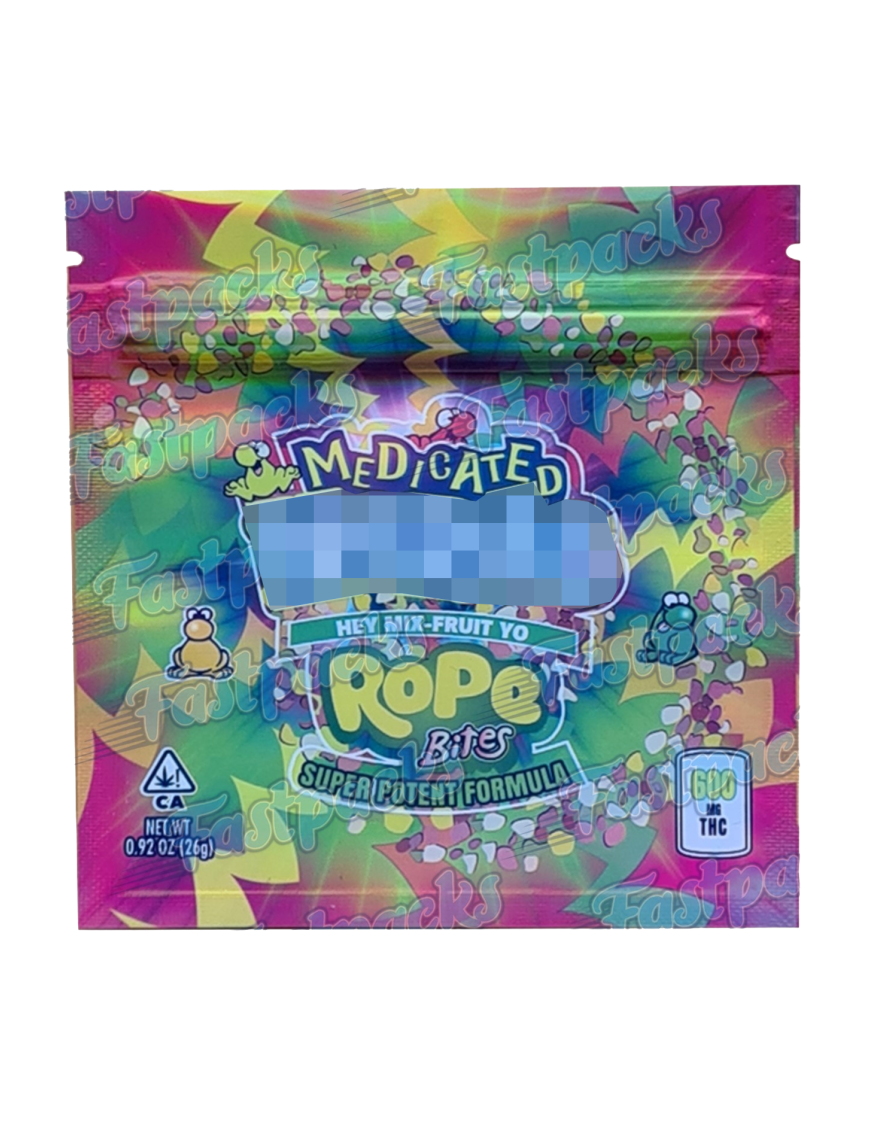 Medicated N Rope Bites ~ Hey-Mix-Fruit-Yo ~ 600MG Mylar Bag (Bulk)