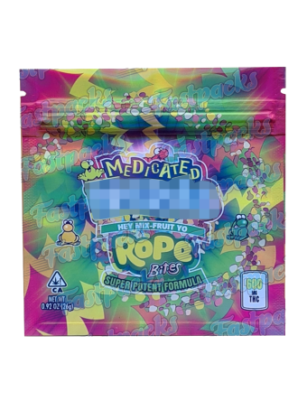 Medicated N Rope Bites ~ Hey-Mix-Fruit-Yo ~ 600MG Mylar Bag (Bulk)