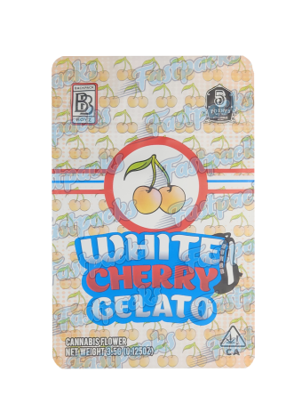 Backpack Boyz ~ White Cherry Gelato ~ 3.5G Mylar Bag Inc Tamper Evident Holographic (2022 Version Diff From Pics)