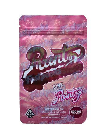 Runtz Gummies ~ Pink Watermelon ~ 500MG Mylar Bag