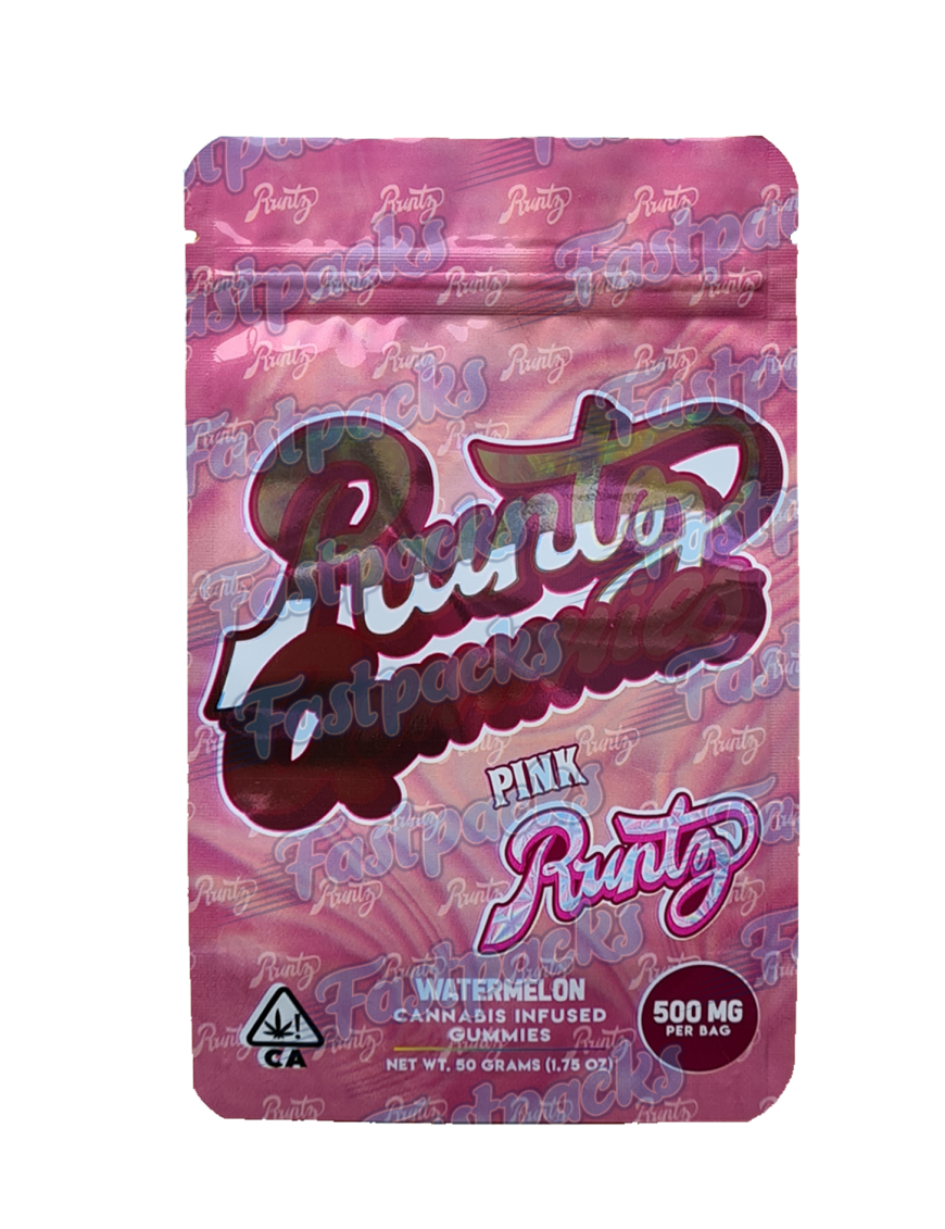 Runtz Gummies ~ Pink Watermelon ~ 500MG Mylar Bag