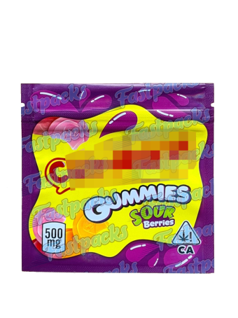 Cannaburst Gummies ~ Berry Sours ~ 500MG Mylar Bag (2021)