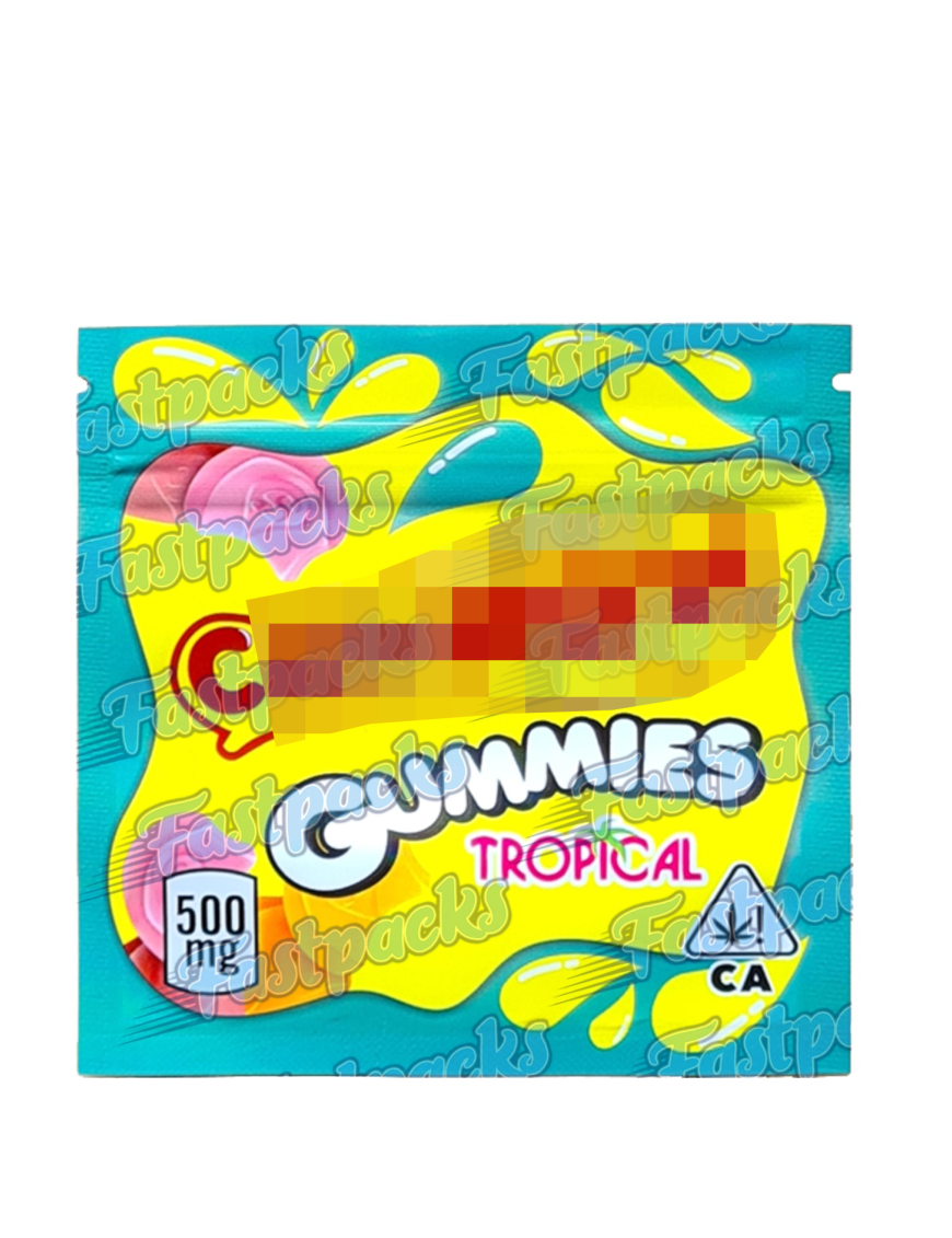 Cannaburst Gummies ~ Tropical ~ 500MG Mylar Bag (2021)