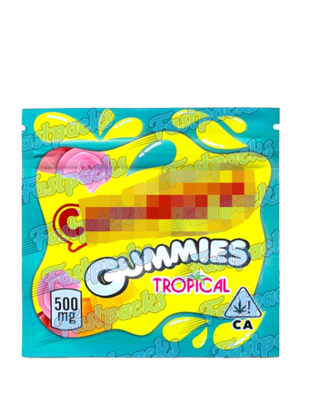 Cannaburst Gummies ~ Tropical ~ 500MG Mylar Bag (2021)