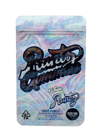 Runtz Gummies ~ White Fruit Punch ~ 500MG Mylar Bag