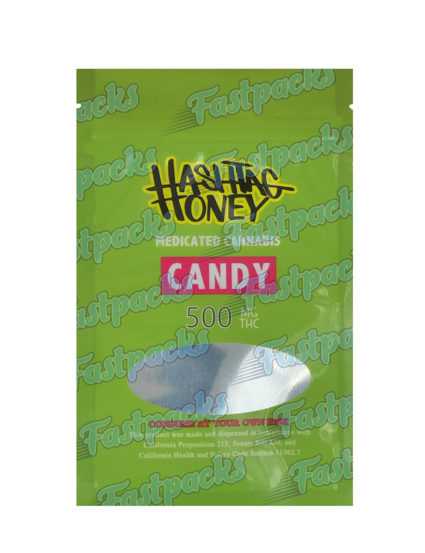 Hashtag Honey Medicated Candy ~ Green ~ 500MG Mylar Bag