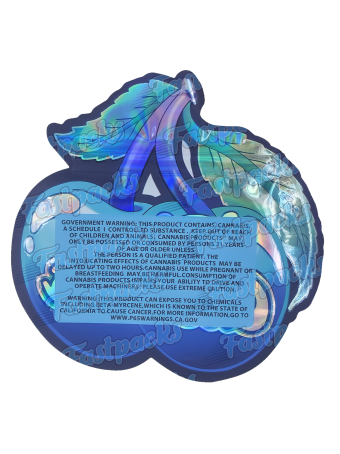 Blue Cherries ~ 3.5G Die Cut Mylar Bag