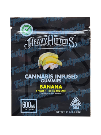 Heavy Hitters ~ Banana ~ 600MG Mylar Bag