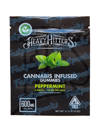 Heavy Hitters ~ Peppermint ~ 600MG Mylar Bag