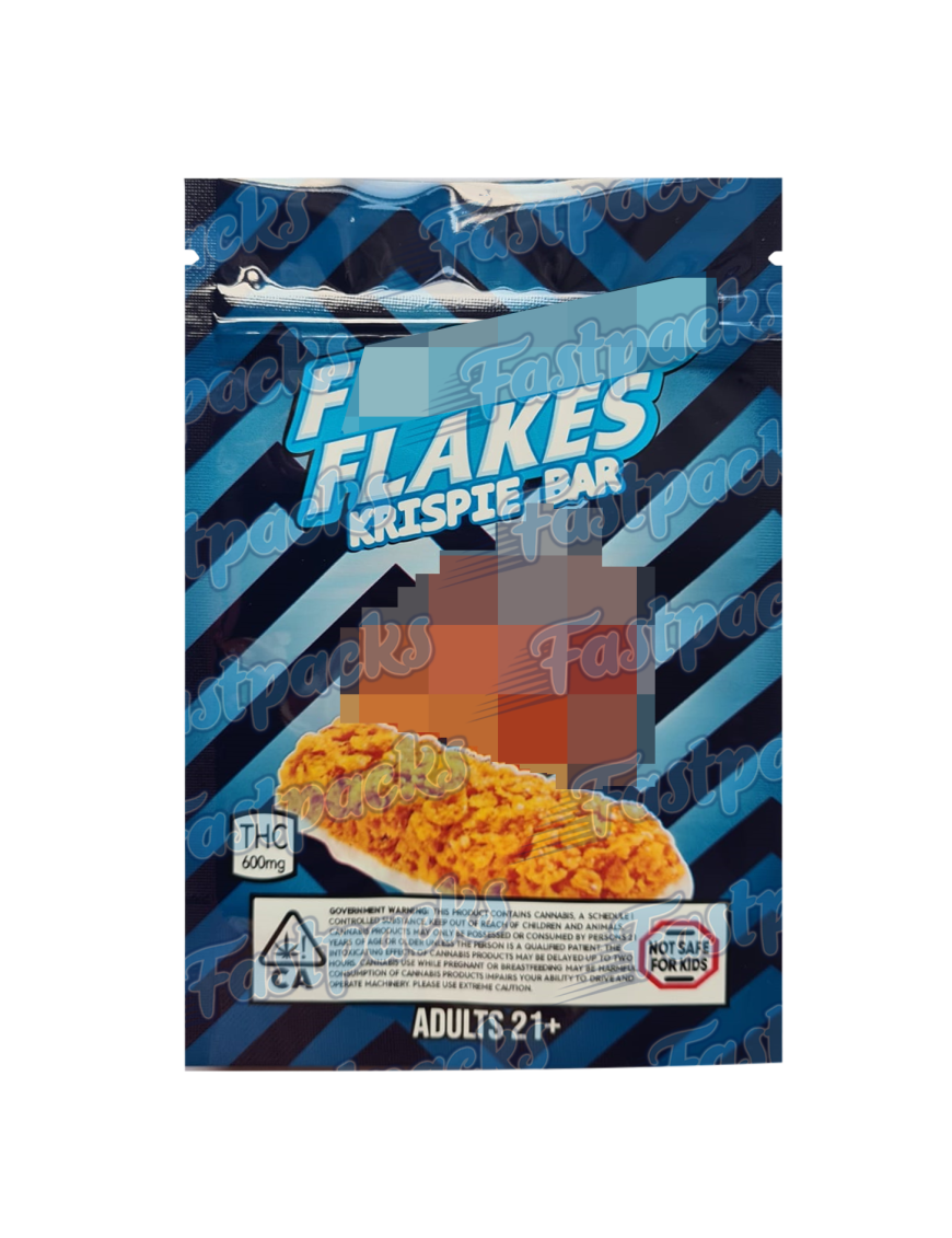 Medicated F Flakes ~ Krispie Bar ~ 600MG Empty Mylar Bag