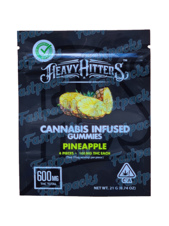 Heavy Hitters ~ Pineapple ~ 600MG Mylar Bag