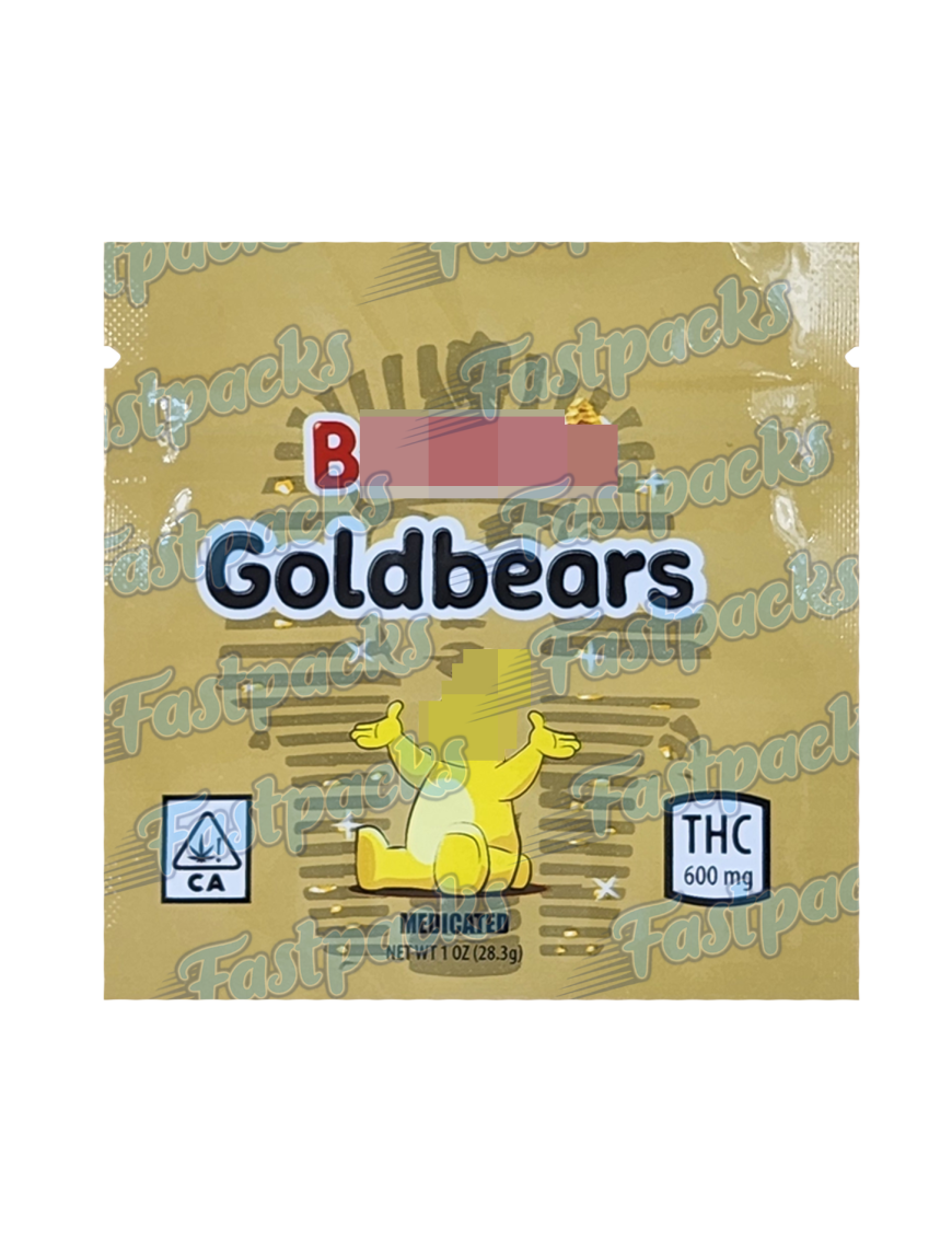 B.aribo ~ Goldbears ~ 600MG Mylar Bag