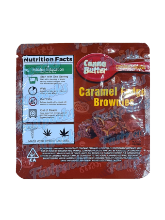 Canna Butter ~ Caramel Fudge Brownies ~ 600MG Mylar Bag