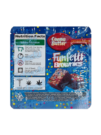 Canna Butter ~ Funfetti Brownies ~ 600MG Mylar Bag