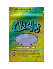 Chuckles ~ Gummy Worms ~ 400MG/600MG Mylar Bag