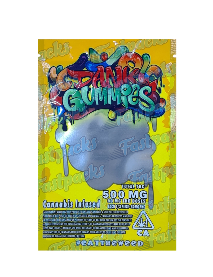 Dank Gummies ~ Yellow ~ 500MG Mylar Bag