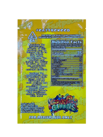 Dank Gummies ~ Yellow ~ 500MG Mylar Bag