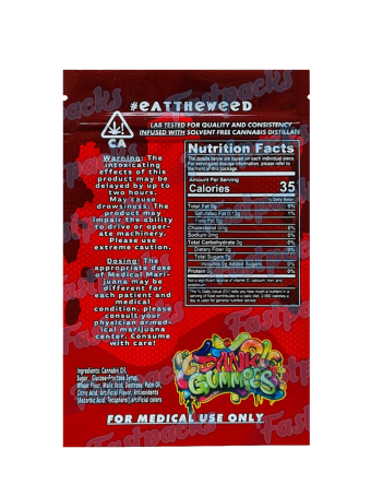 Dank Gummies ~ Red ~ 500MG Mylar Bag