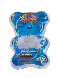 Dank Gummies ~ Blue ~ 500MG Die-Cut Mylar Bag (2023)